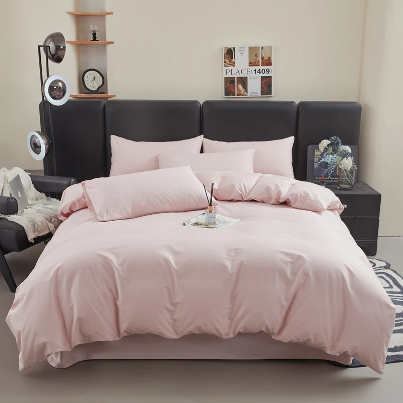 WASART Polyester cotton duvet cover with pillowcase cozy couple luxury bedding set quilt cover single double bed queen king size