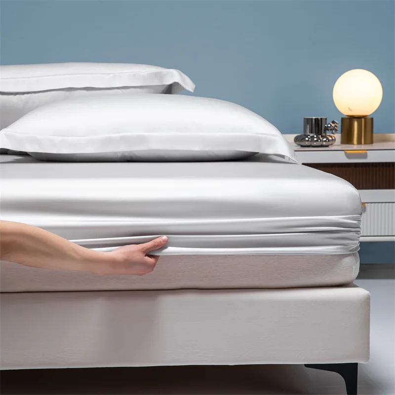 Luxury 100% Bamboo Bed Sheet Set with Fitted Sheets Flat Bedsheet Pillowcase Double Queen King Size Bedding Sets Smooth Silky