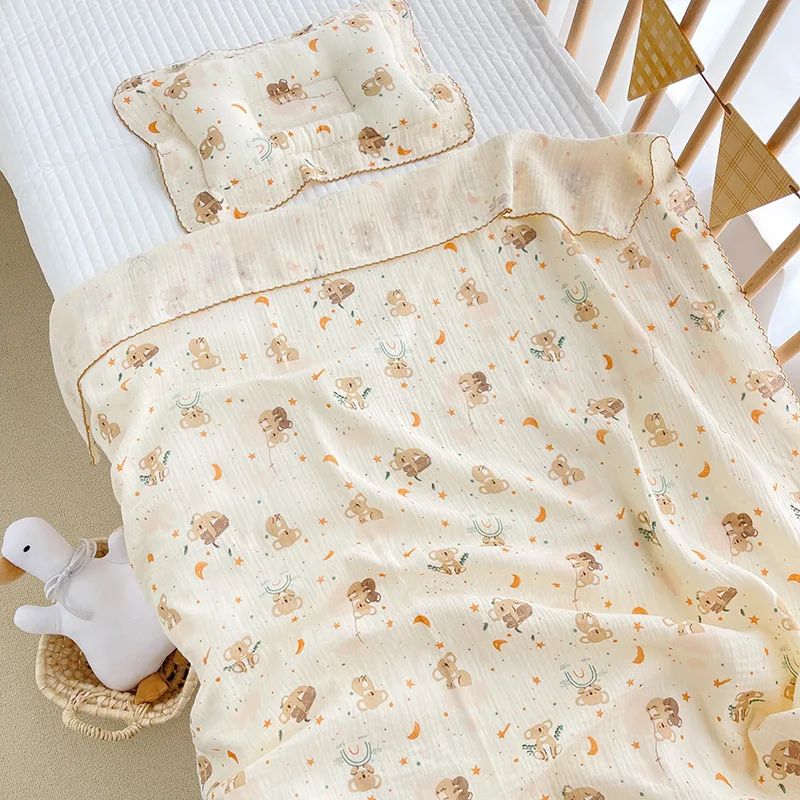 Battilo 100% Cotton Baby Blanket Soft Breathable Muslin Swaddle Blanket for Newborn Infant Plaid Receiving Blankets Toddler Gift