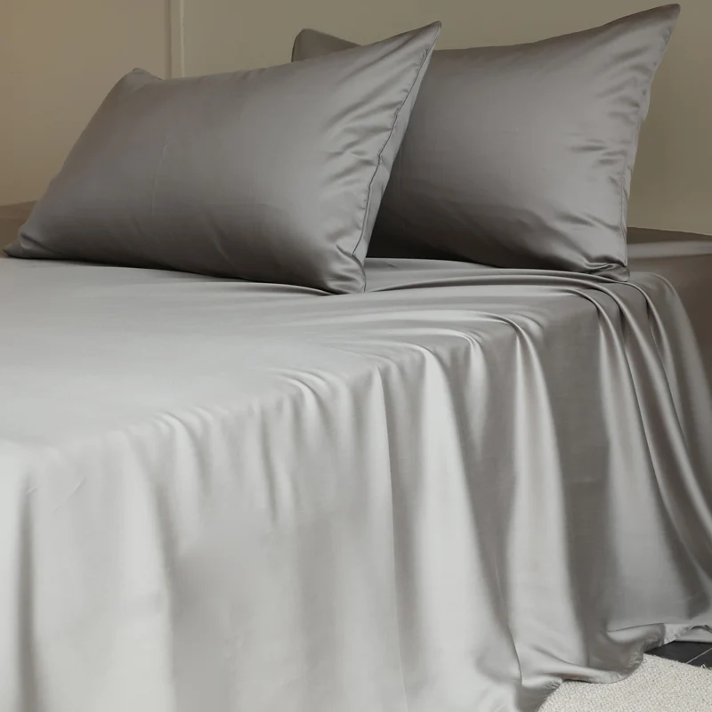 100% Mulberry Silk Bed Sheets Set Luxury Smooth Ultra Soft Bedding Sets with Fitted Sheet Flat Sheet Pillowcase for All Season