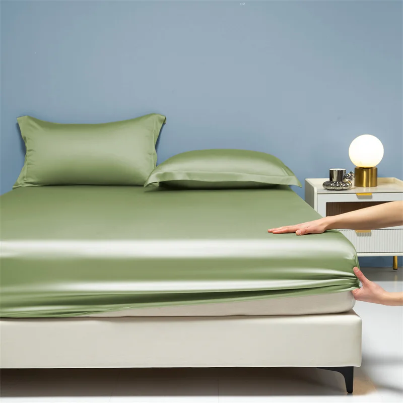 Premium Egyptian Cotton Bedding Fitted Sheet Elastic Band Around Mattress Cover Double Queen King Size Bed Cover No Pillowcase