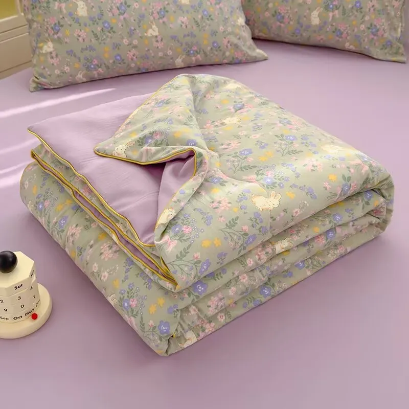 Summer Soy Fiber Thin Quilt Comforter Soft Air Conditioning Quilt/Duvet/Blanket Bed Duvets 150x200 200x230 Machine Washable