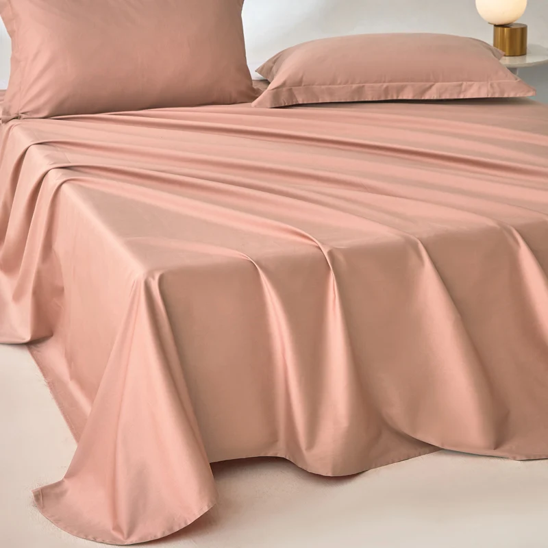 Egyptian Cotton Bed Flat Sheet, 1PC 800 Thread Count Top Sheets for Single Double King Queen Bed, Luxury Soft Bedsheet Bed Linen