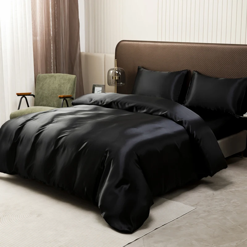 WASART Washable satin down duvet cover 220x240 couple room luxury double bed quilt cover bedding set twin full queen king size