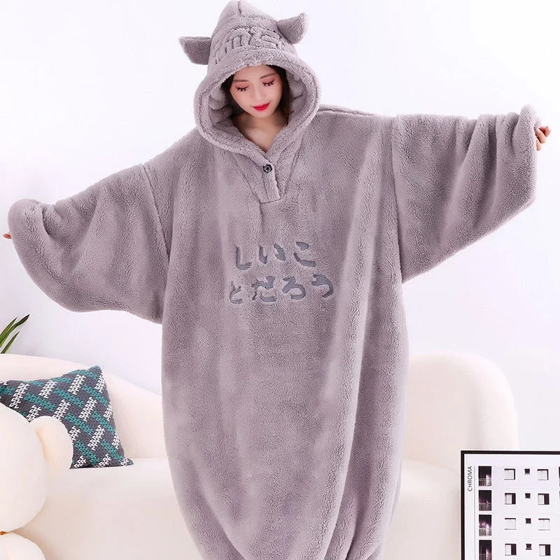 WASART Winter soft fleece blanket with sleeves hooded Sweater blanket ultra plush oversized outdoor warm flannel hoodie blanket