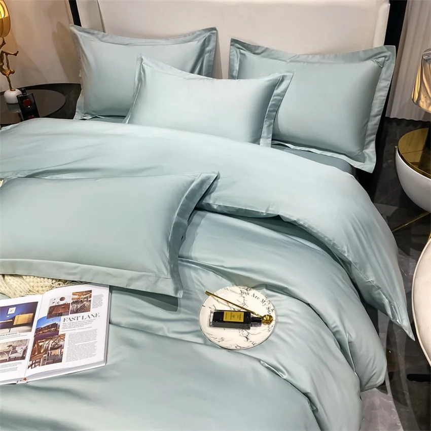 Luxury Bedding Set 100% Egyptian Cotton Duvet Cover Pillowcase Ru Europe Double Queen King Size Bed Linen Soft Bed Sheet Sets