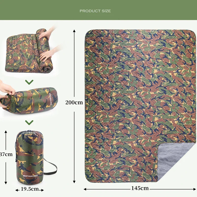 WASART Outdoor camping mat waterproof blanket four seasons universal folding thicken blanket picnic small seat pad multifunction