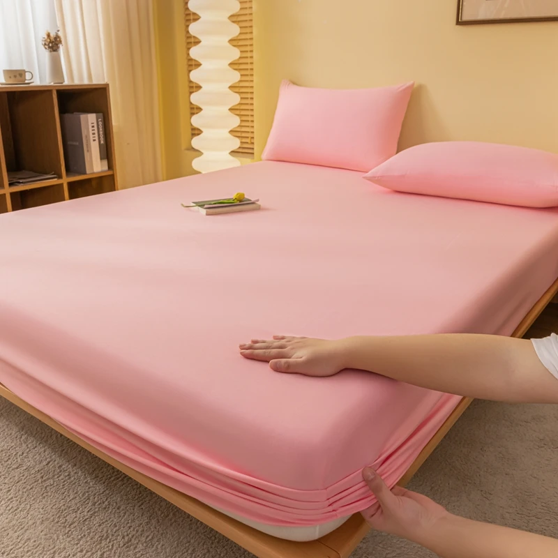 WASART 2 people luxury double bed bed sheet elastic fitted sheet mattress cover couple bed linen 150x200 bedding queen king size