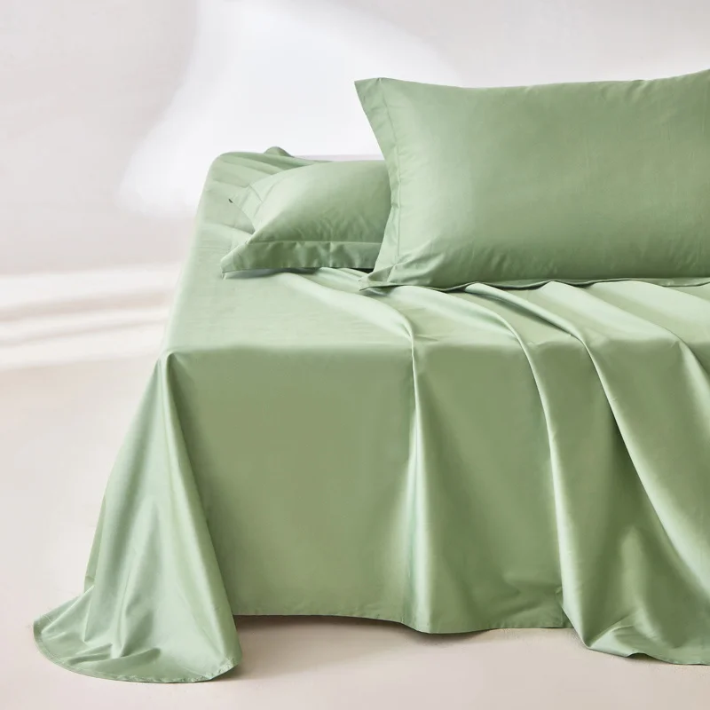 100% Egyptian Cotton Bed Sheet Set 1600 Thread Count Bedding Set Luxury Flat Top Sheet Fitted Bed Sheets Pillowcase Smooth Soft