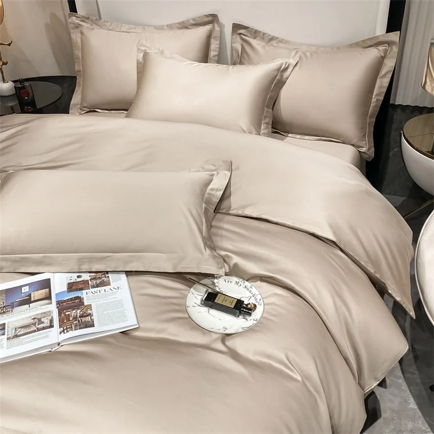 Luxury Bedding Set 100% Egyptian Cotton Duvet Cover Pillowcase Ru Europe Double Queen King Size Bed Linen Soft Bed Sheet Sets