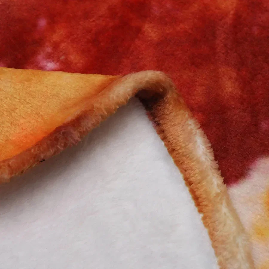 WASART Warm coral fleece tortilla pizza blanket mexican round lavash wool sofa plaid winter fluffy plush large throw blankets