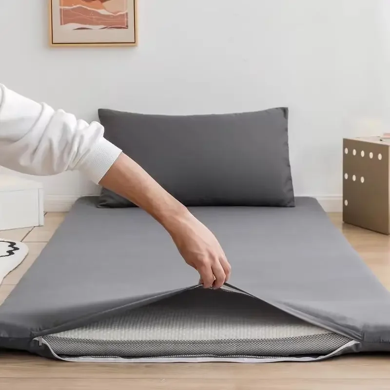 WASART 360° fully enclosed with zipper mattress protector cover couple/student single double bed sheet protection pad king size