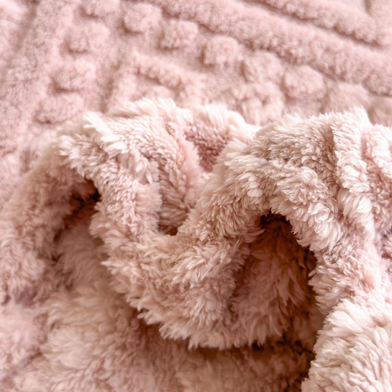 Jacauard Thick Warm Coral Plush Mattress Cover High Qulaity Abti-Slip Breathable Fitted Bed Sheet Single Double Queen King Size