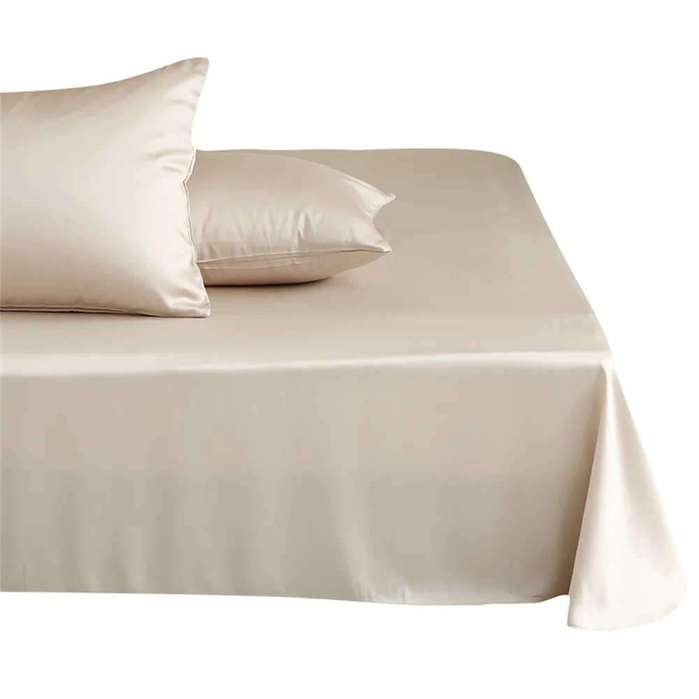 1pc 100% Mulberry Silk Flat Bed Sheet 23 Momme Natural Silk Bedding Bed Linen Ultra Soft Breathable Bedsheet Customized Any Size