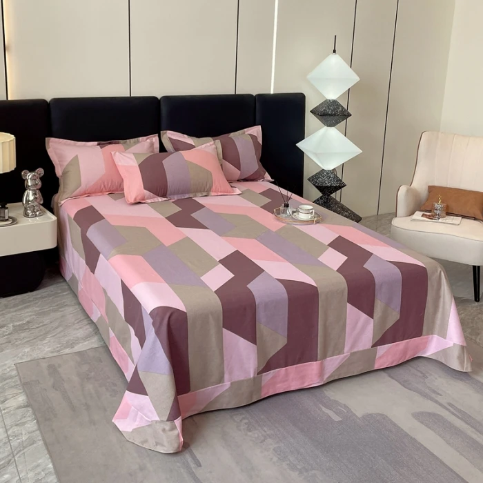 Egyptian Cotton Brushed Flat Bed Sheet Luxury Bed Cover Euro Style Thicken Soft Bed Linens Double Queen King Size(No Pillowcase)