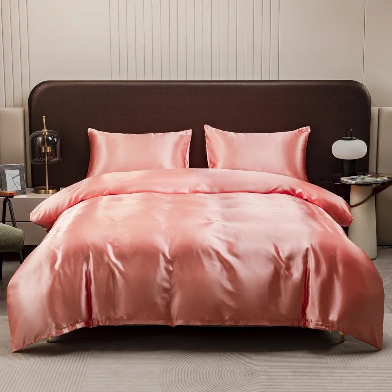 WASART Washable satin down duvet cover 220x240 couple room luxury double bed quilt cover bedding set twin full queen king size