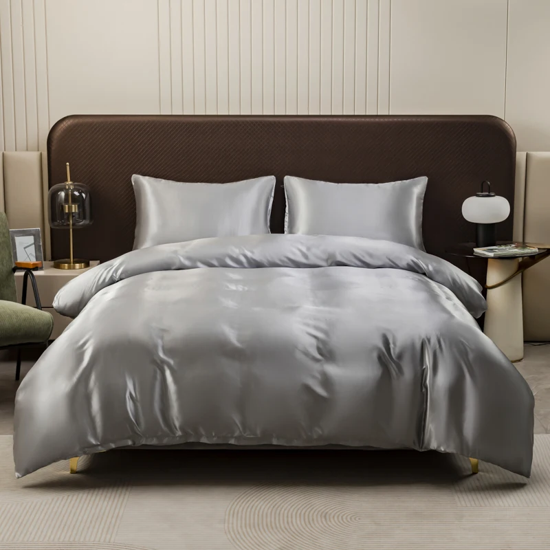 WASART Washable satin down duvet cover 220x240 couple room luxury double bed quilt cover bedding set twin full queen king size