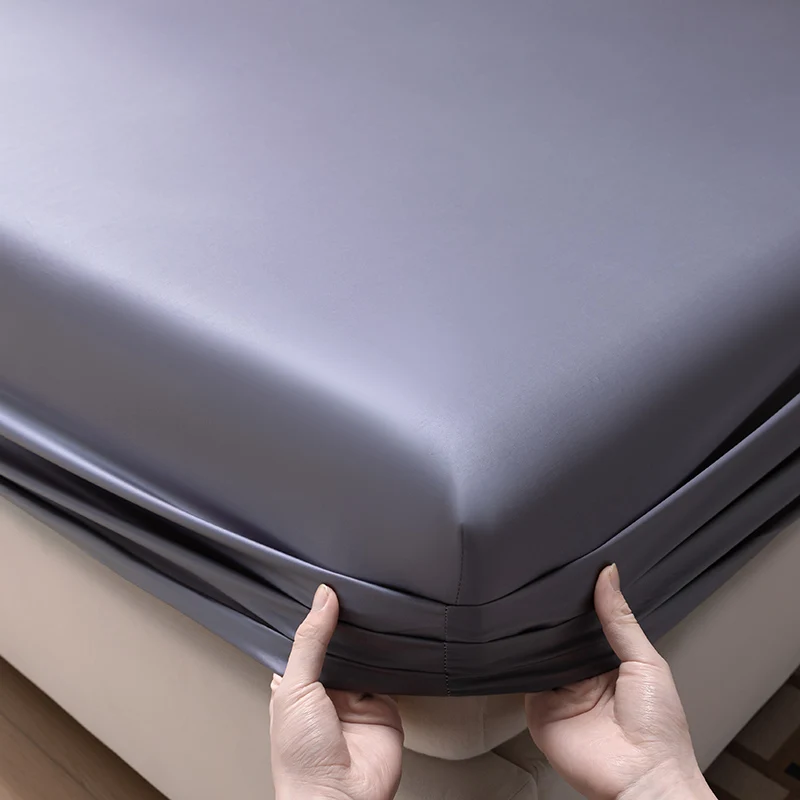 100% Egyptian Cotton Fitted Sheet with Elastic Band Luxury Soft 400TC Bedding Mattress Cover Protector Double Queen King Size