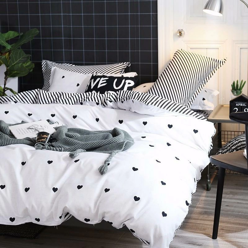 J5 Bedding Set Jpcs King Duvet Cover/ Quilt Cover/comforter Cover + 2 Pillowcase Bed Cover Size 150*200/180*220/200*200/220*240