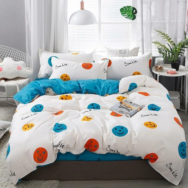J5 Bedding Set Jpcs King Duvet Cover/ Quilt Cover/comforter Cover + 2 Pillowcase Bed Cover Size 150*200/180*220/200*200/220*240